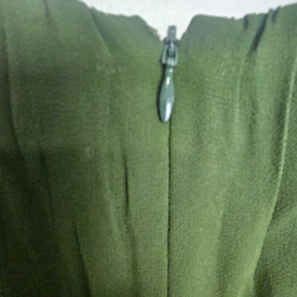 Reformation Womens Sabra Pleated Midi Dress Sz 6 Fern Green Teachercore Academia - Picture 10 of 10